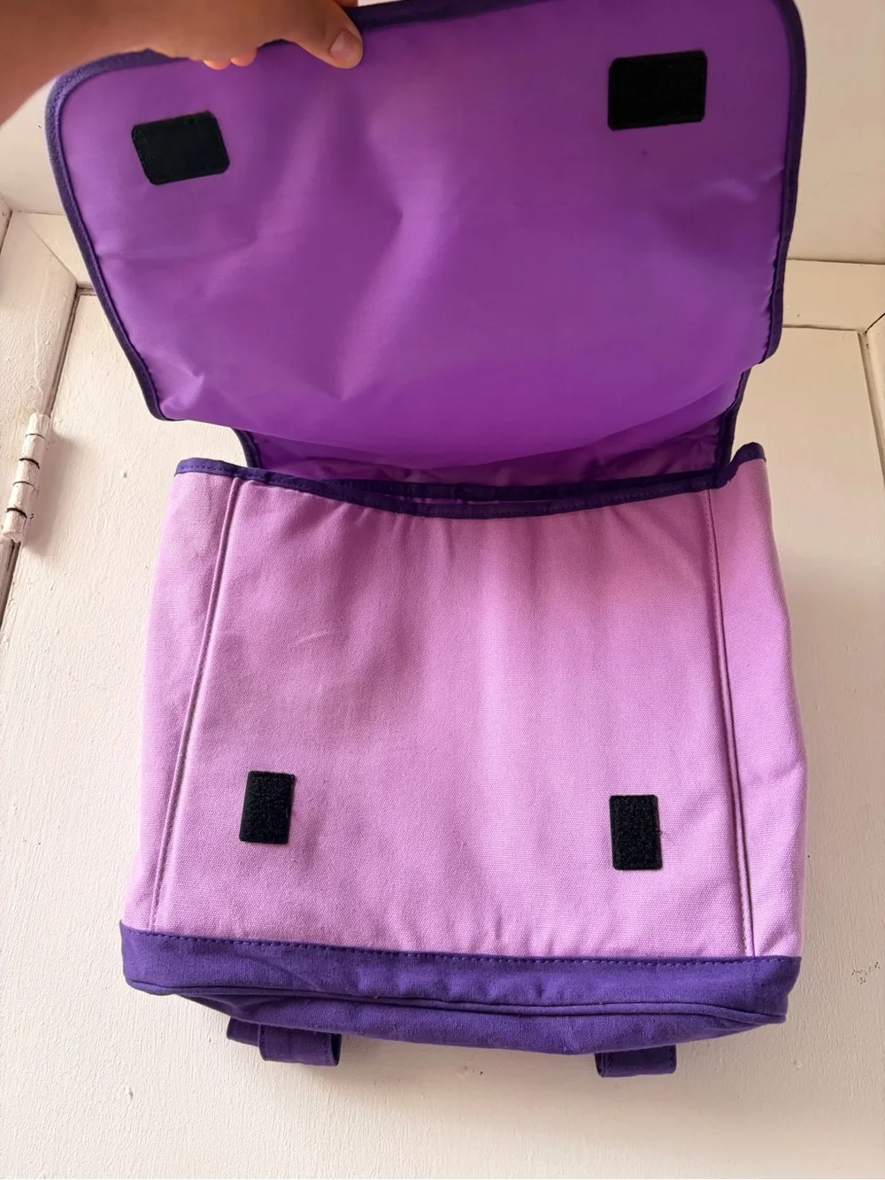Personalized Purple Cupcake Kids Backpack with Pink Accents